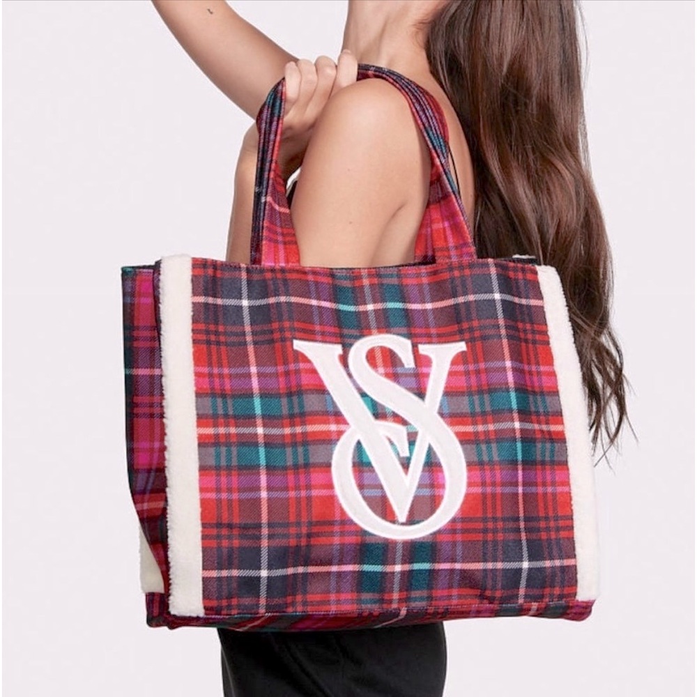 VS Holiday Plaid Tote